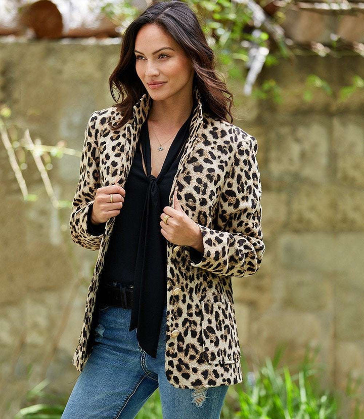 Animal Jacquard Blazer