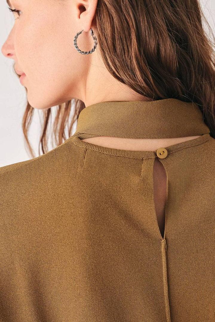 Tie-Neck Cap Sleeve Sweater — Hyacinth