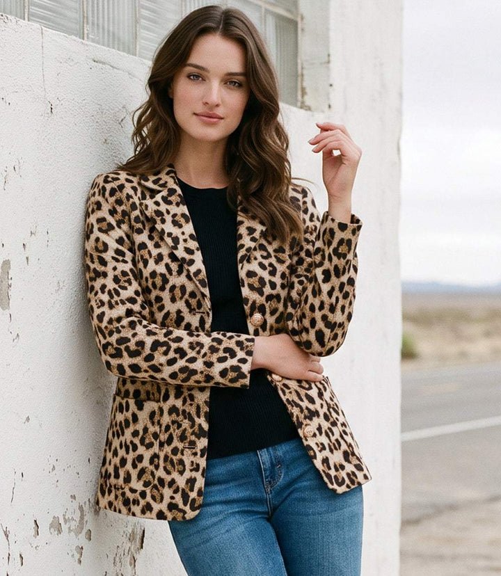 Animal Jacquard Blazer