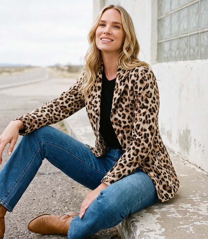 Animal Jacquard Blazer