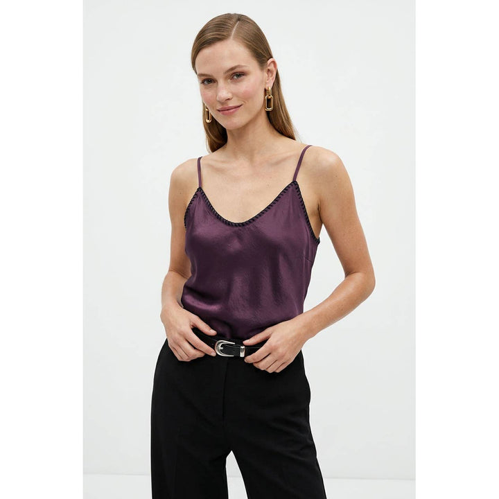 Whipstitch Satin Camisole — Yesenia