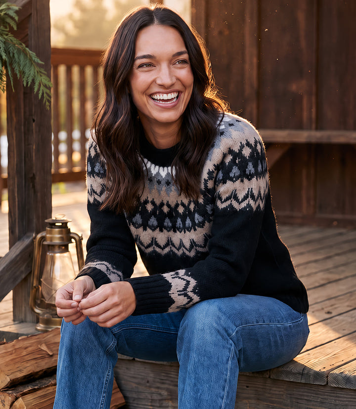 Jacquard Crewneck Sweater