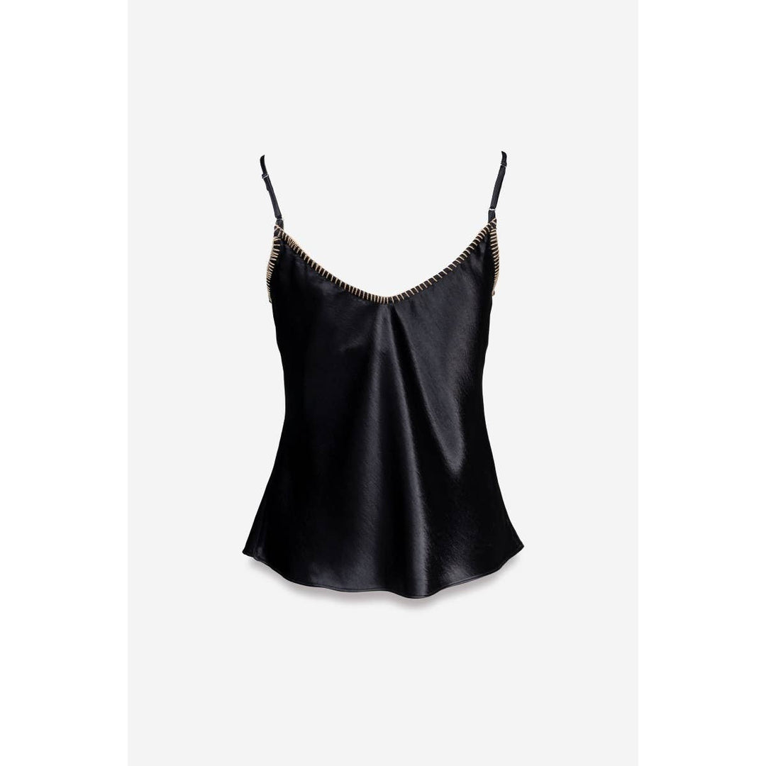 Whipstitch Satin Camisole — Yesenia