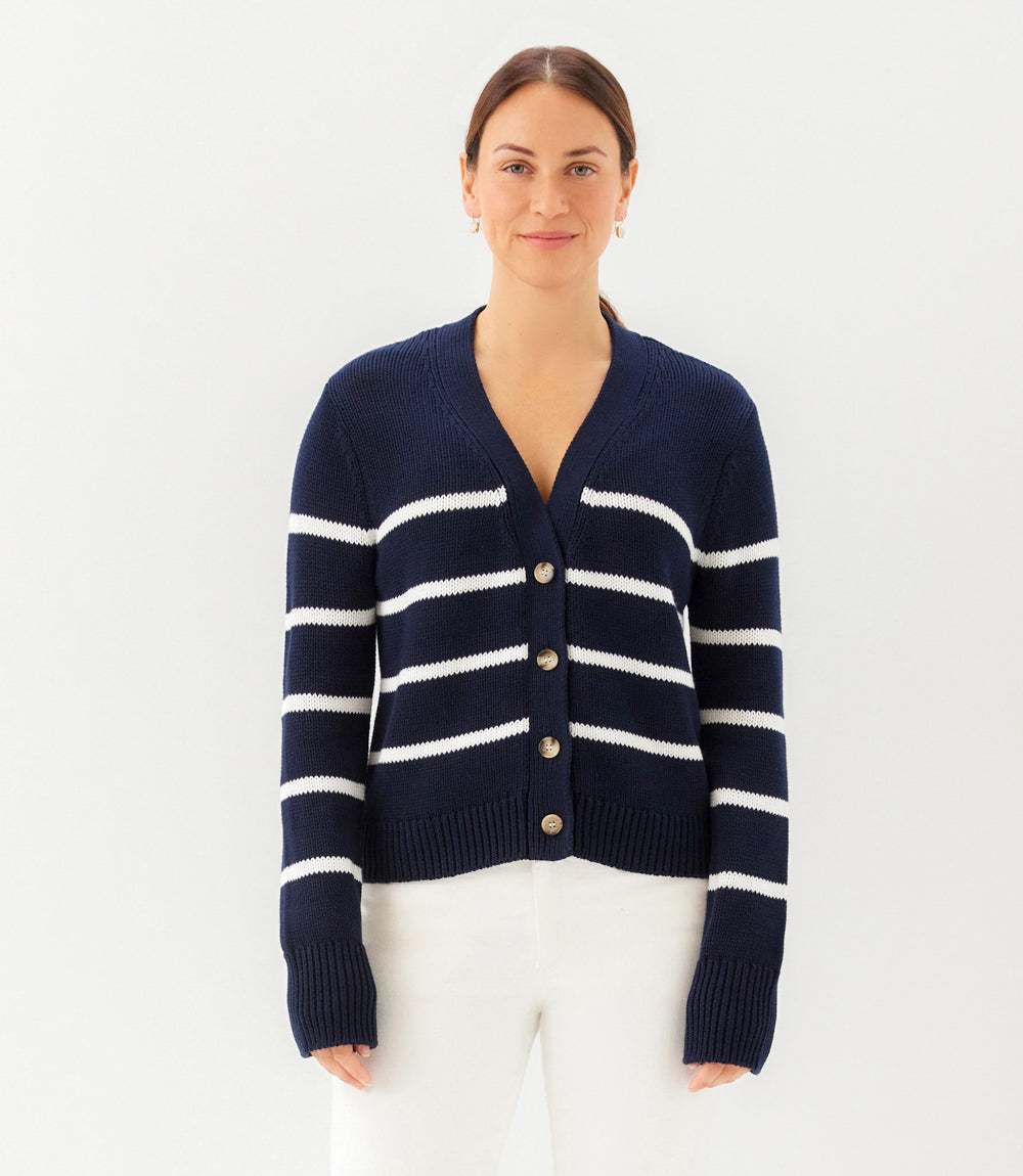 Stripe Cardigan Sweater