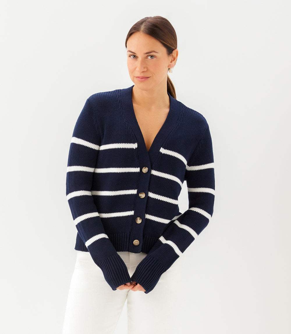 Stripe Cardigan Sweater
