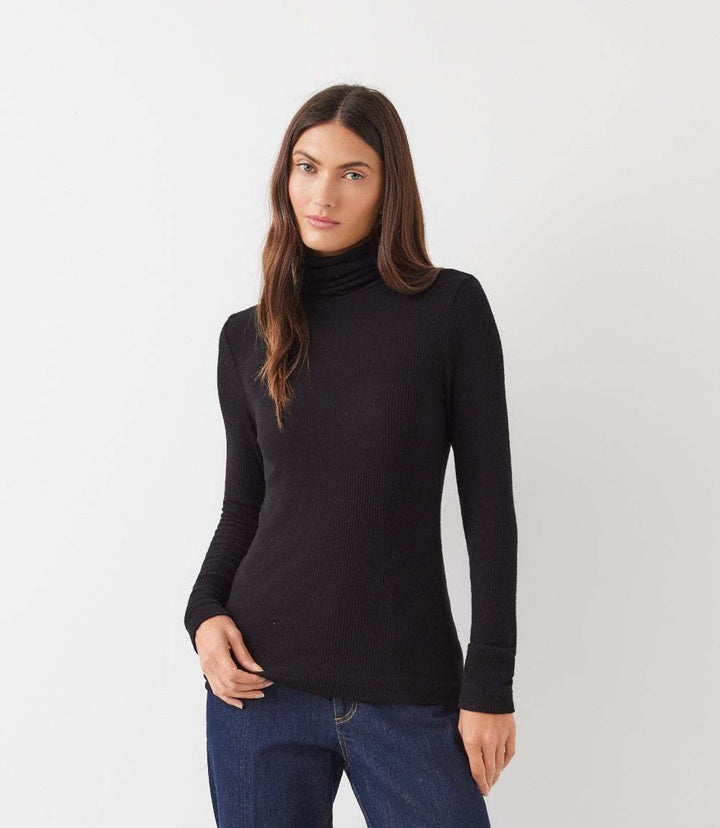 Ribbed Long Sleeve Turtleneck Top