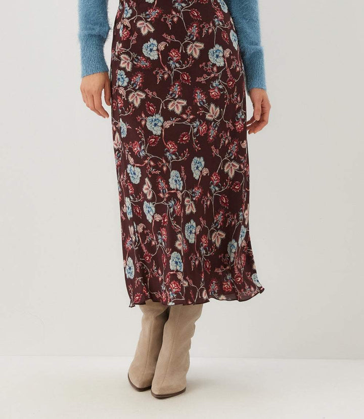 Bias Cut Midi Skirt