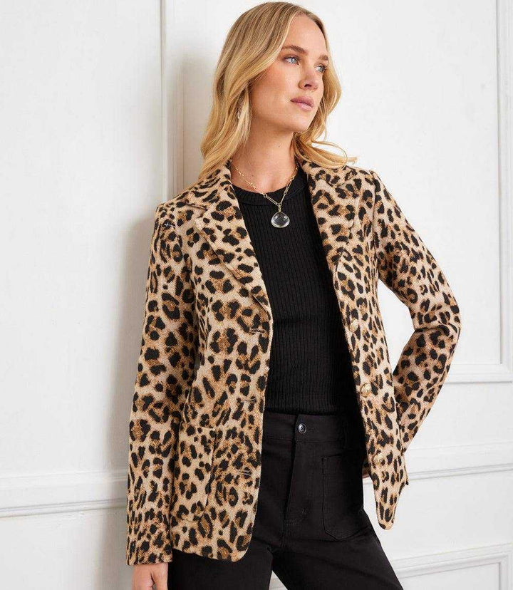 Animal Jacquard Blazer
