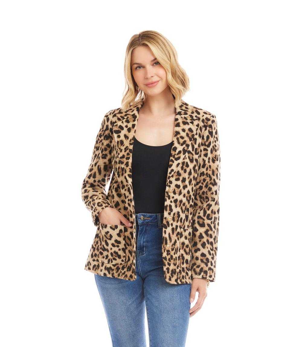 Animal Jacquard Blazer