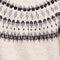 Jacquard Crewneck Cardigan Sweater
