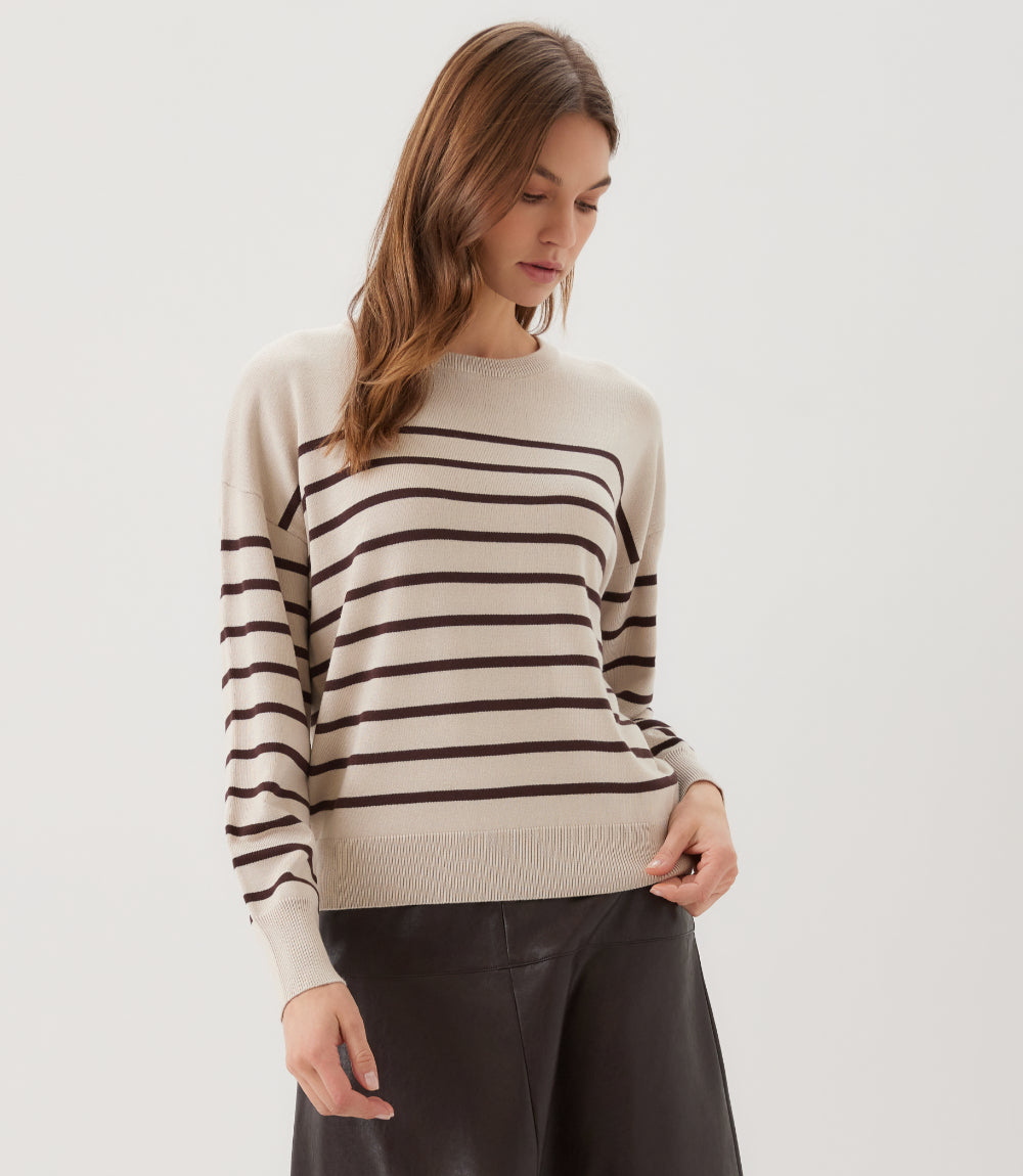 Stripe Crewneck Sweater