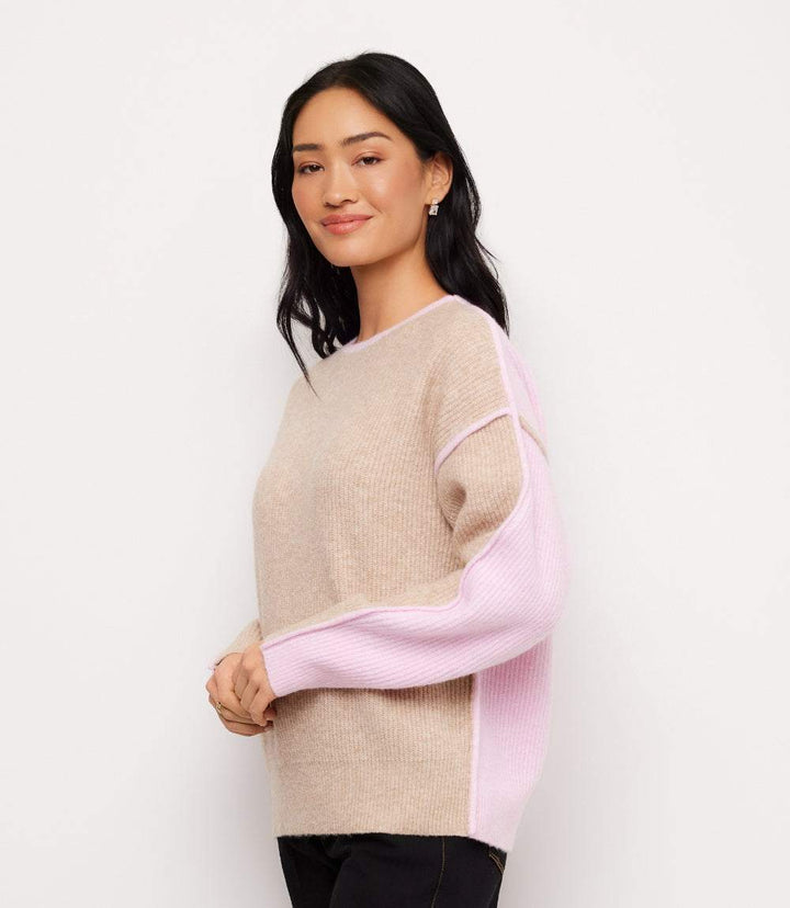Colorblock Crewneck Sweater
