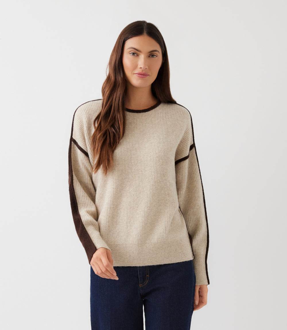 Colorblock Crewneck Sweater