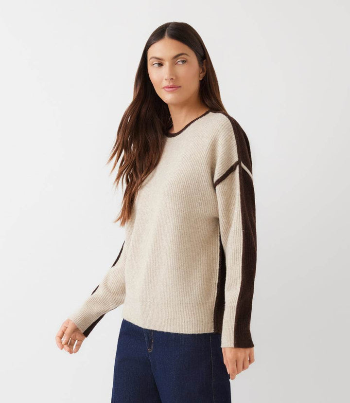 Colorblock Crewneck Sweater