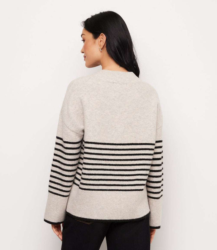 Stripe V-Neck Sweater