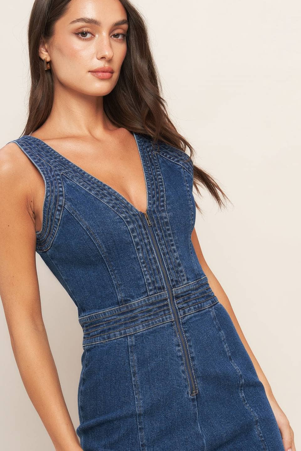 medium inidigo denim denim jumpsuit for women