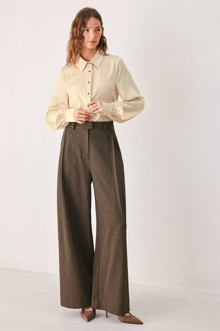 Woven Wide-Leg Pant — Marchetti