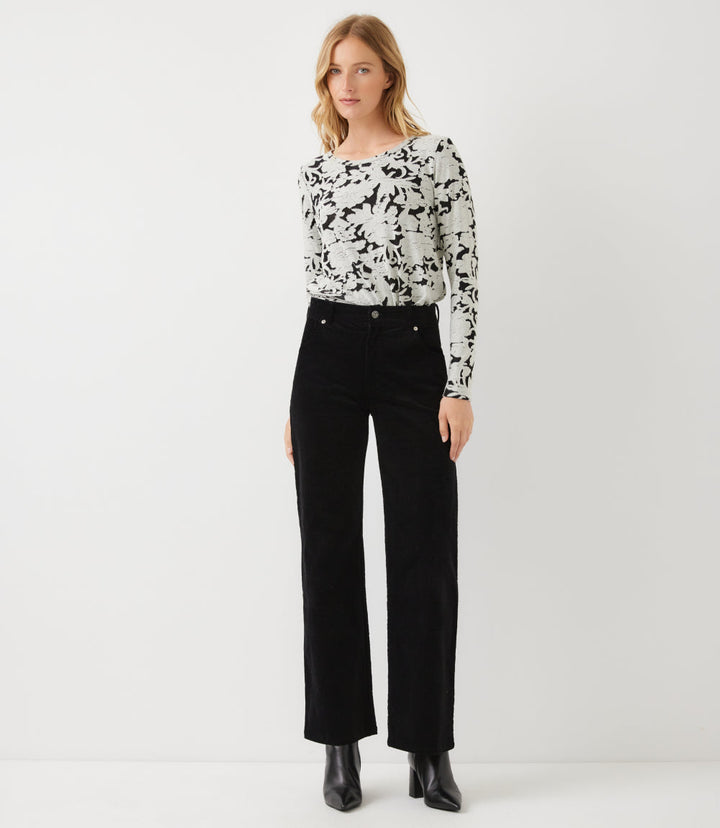 Corduroy Full Length Wide-Leg Pants