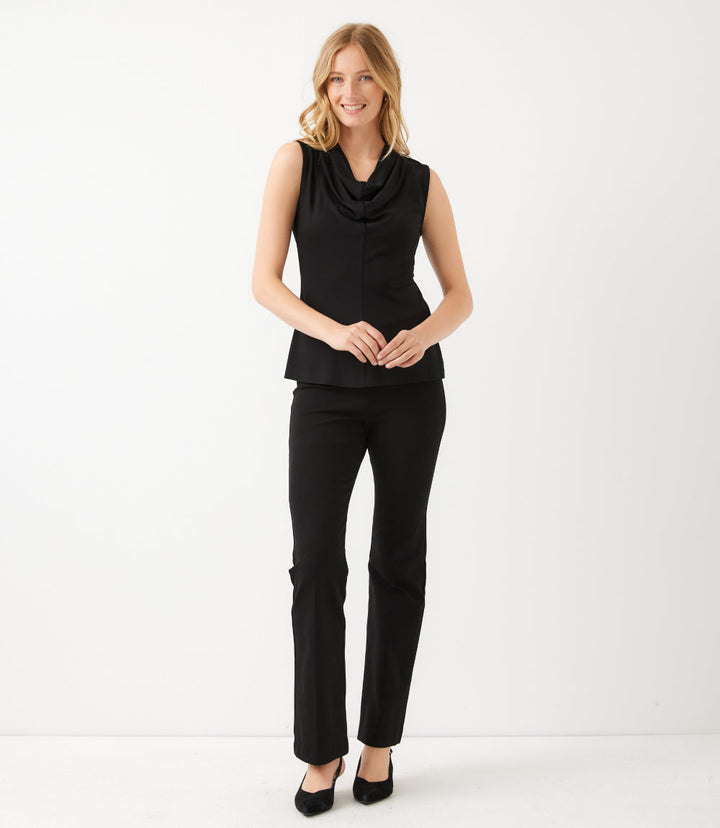 Sleeveless Drape Front Top