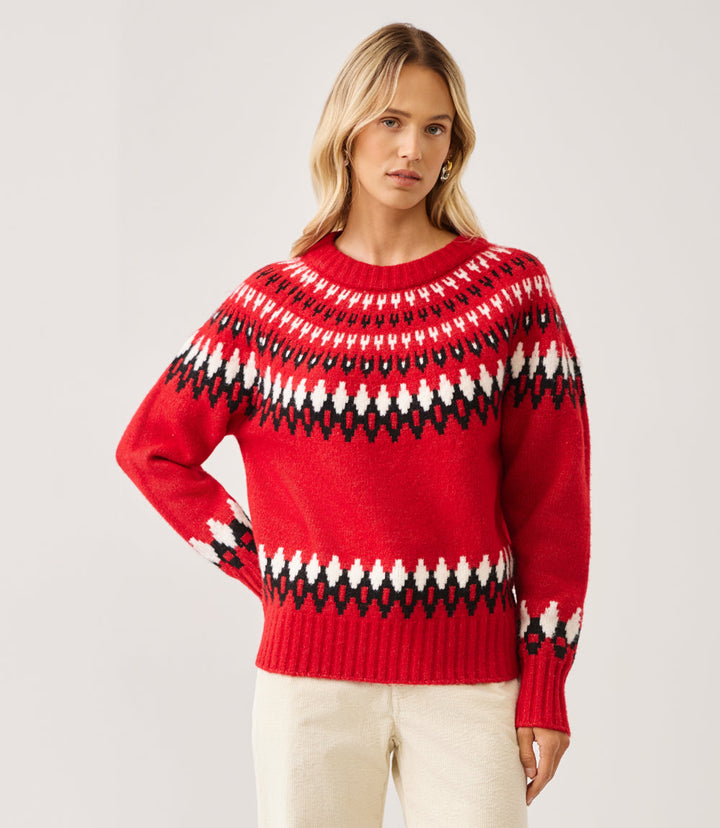 Jacquard Crewneck Sweater