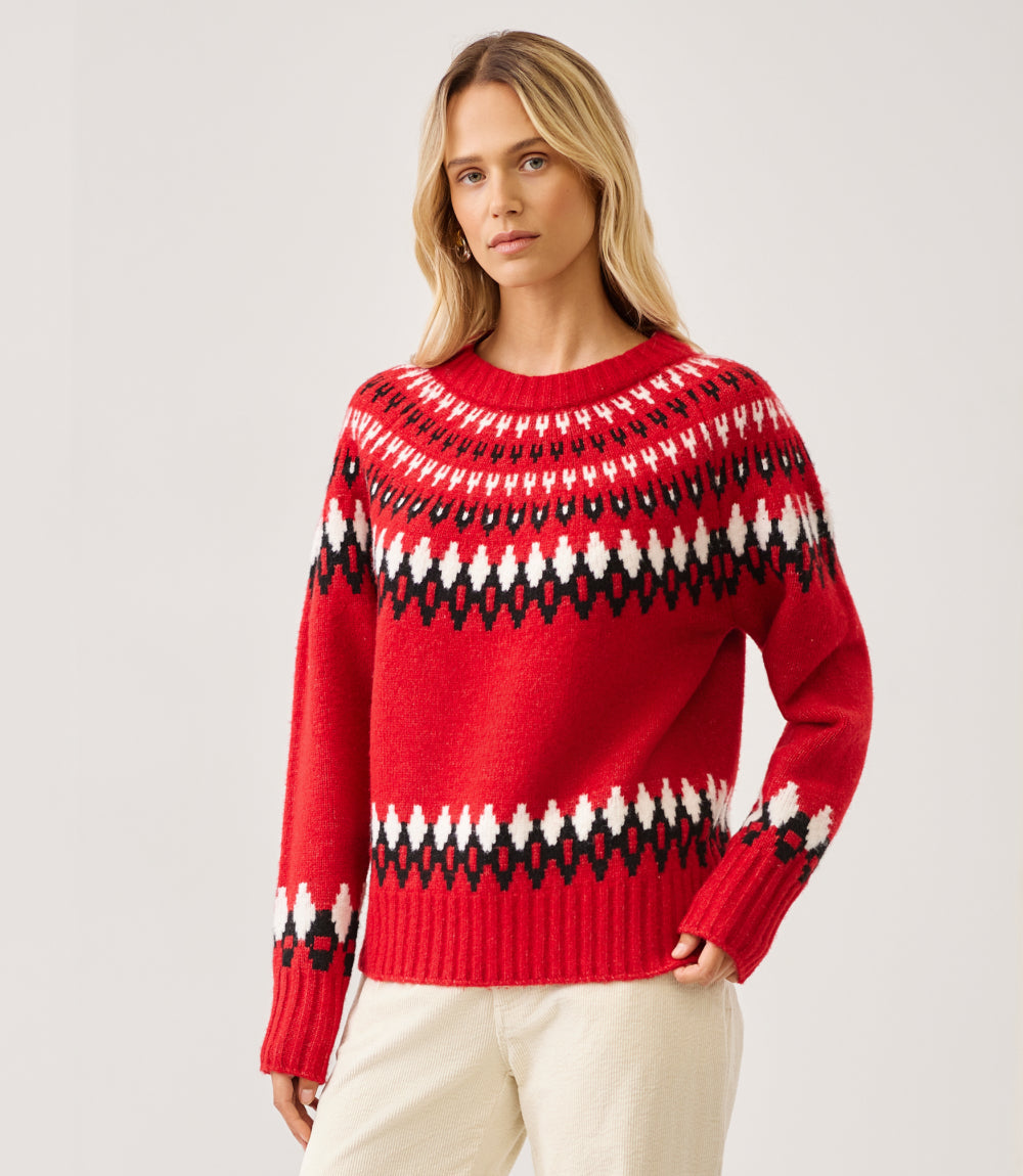 Jacquard Crewneck Sweater