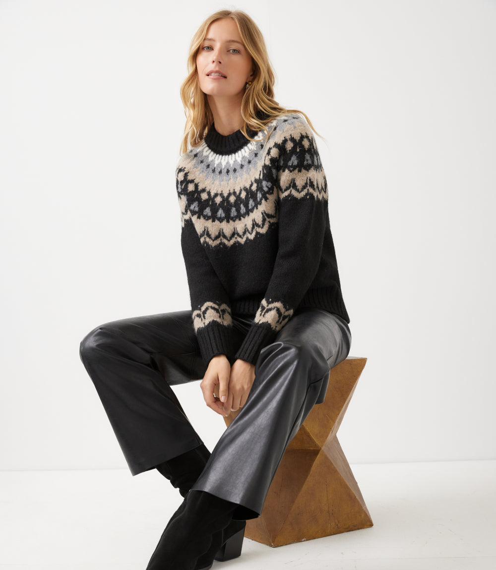 Jacquard Crewneck Sweater
