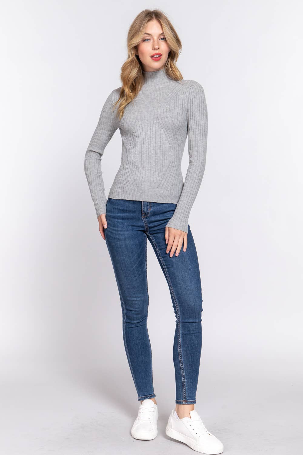 Fitted High-Neck Sweater — Linnea