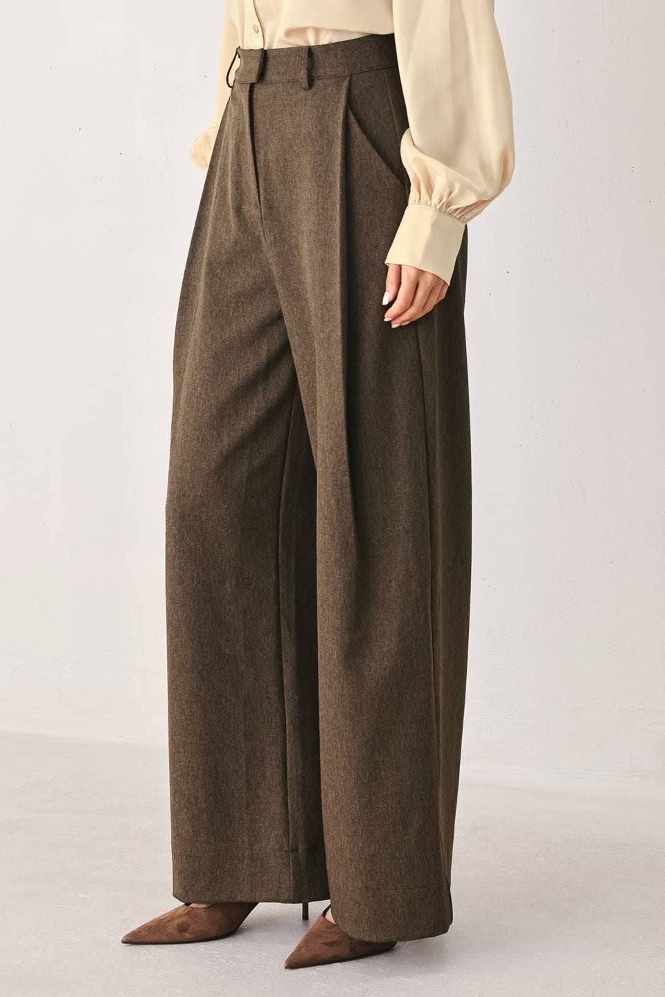 Woven Wide-Leg Pant — Marchetti