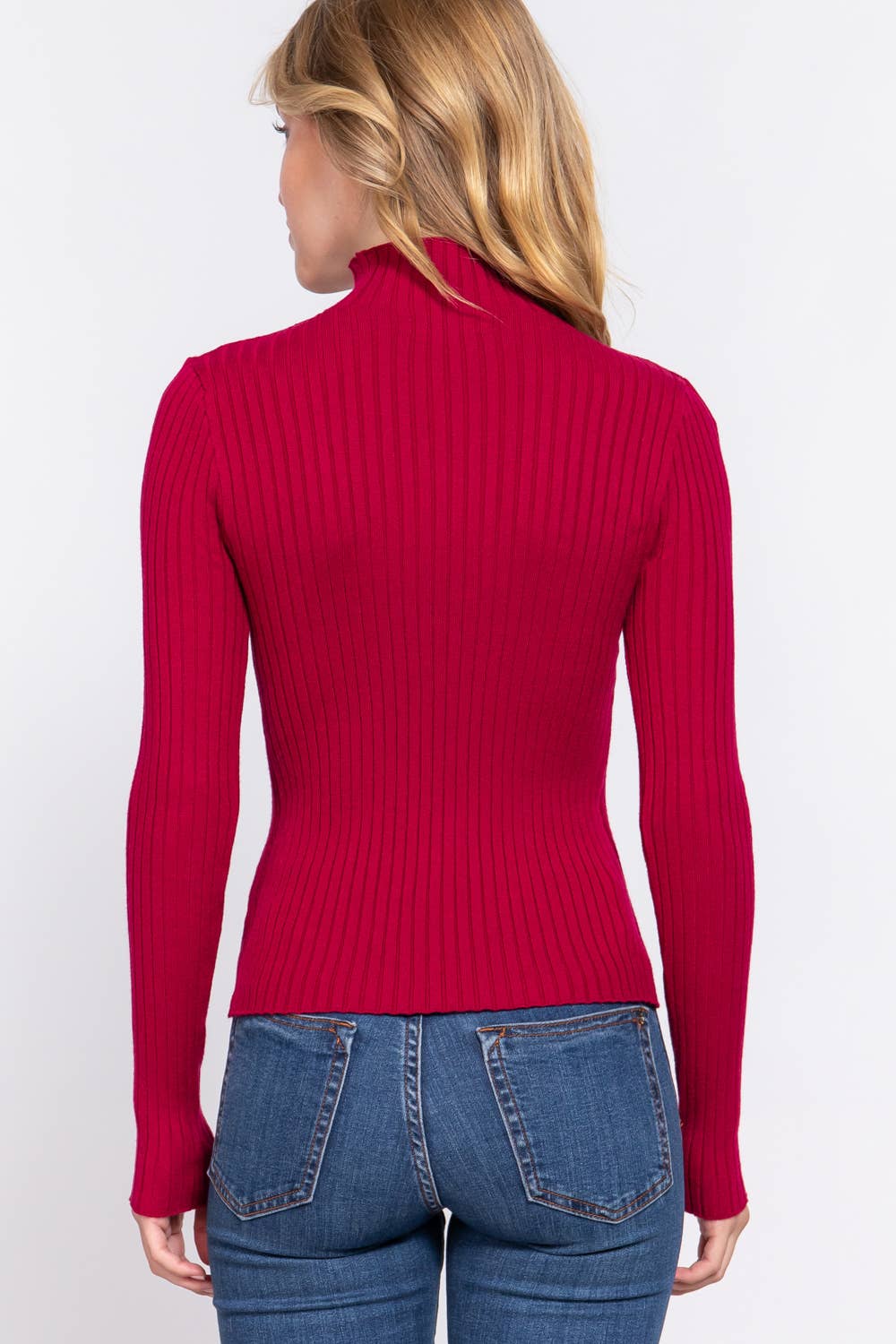 Fitted High-Neck Sweater — Linnea