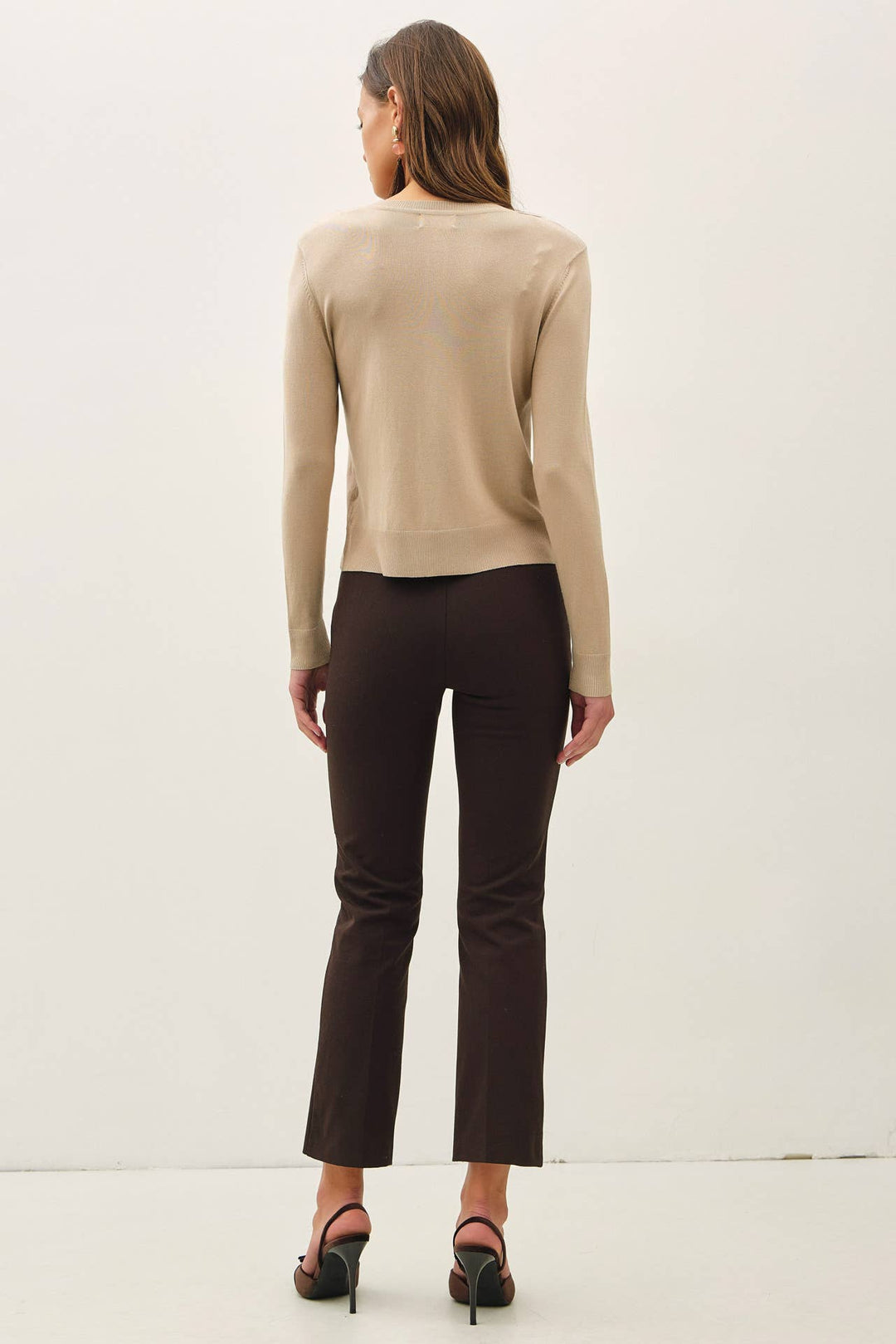 Crewneck Button-Up Cardigan — Xiomara