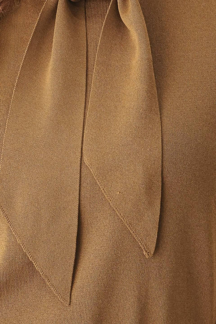 Tie-Neck Cap Sleeve Sweater — Hyacinth