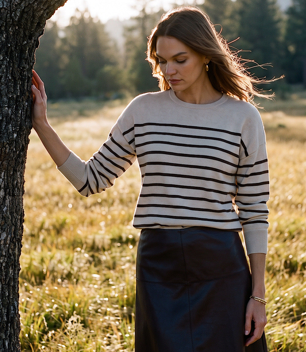 Stripe Crewneck Sweater