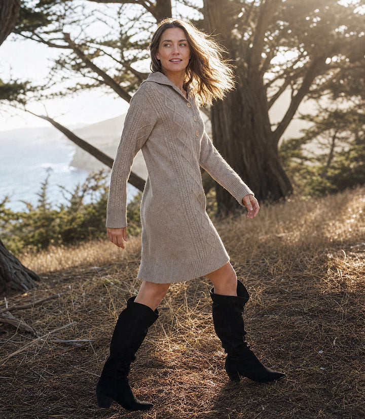Cable Knit Sweater Dress