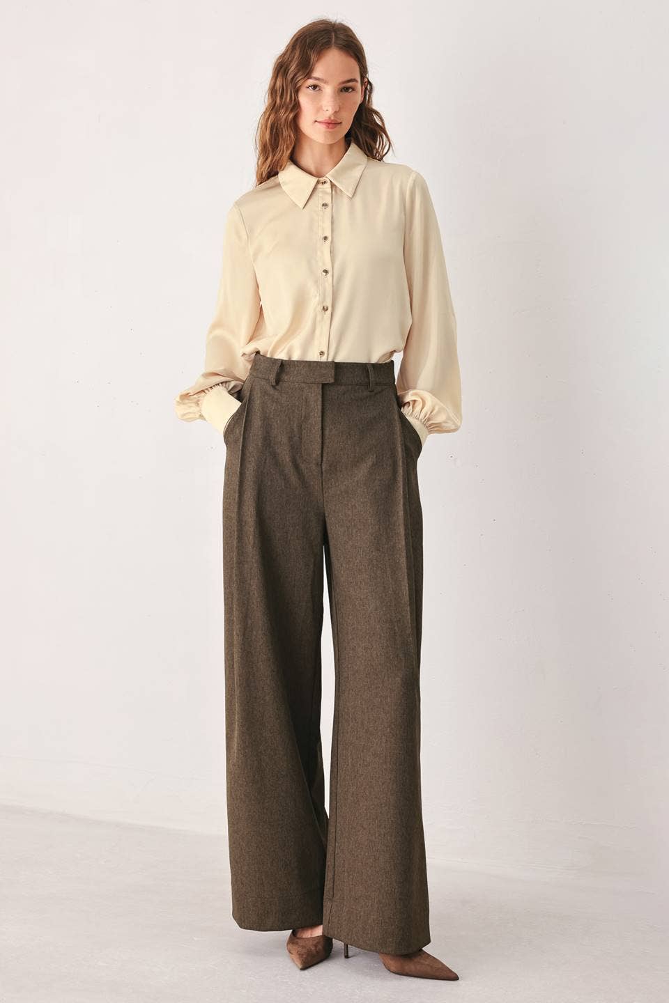 Woven Wide-Leg Pant — Marchetti