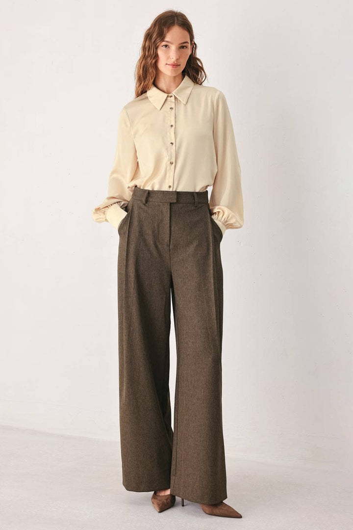 Woven Wide-Leg Pant — Marchetti