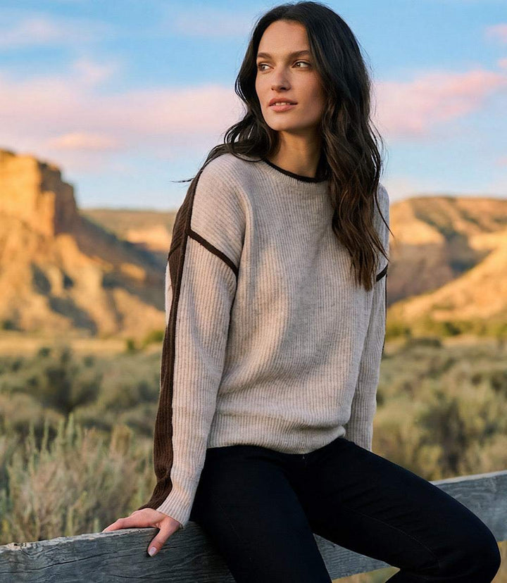 Colorblock Crewneck Sweater