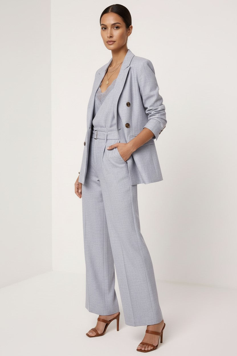 Double-Breasted Linen Blazer — Rosalind