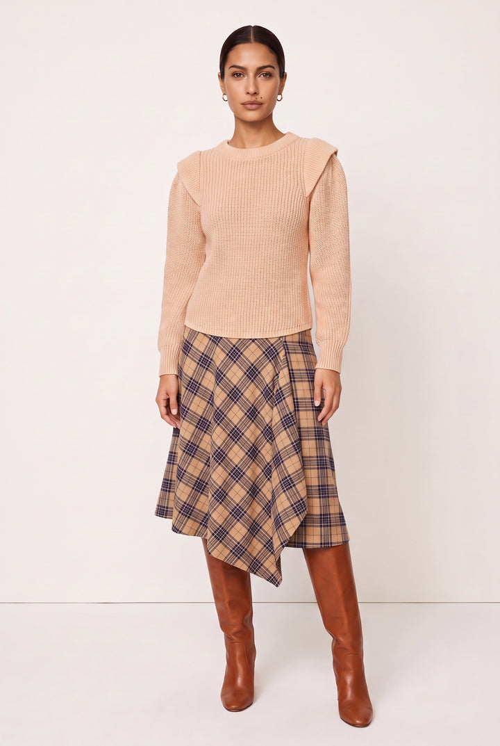 Shoulder-Detail Knit Top — Perdita