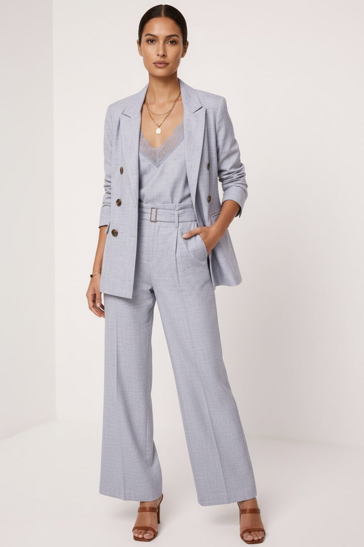 Double-Breasted Linen Blazer — Rosalind