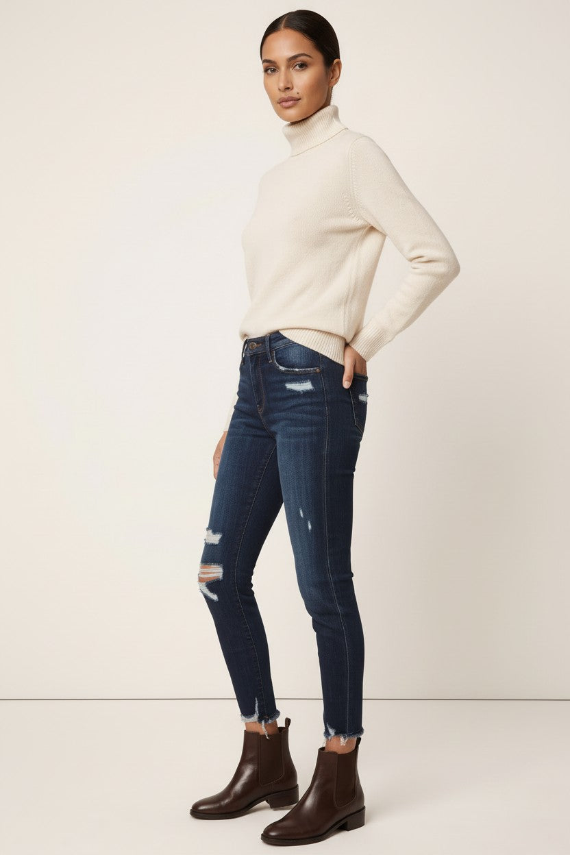 Cropped High-Rise Skinny Jean — Lara
