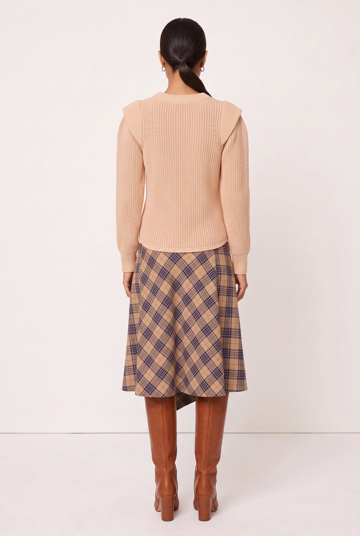 Shoulder-Detail Knit Top — Perdita