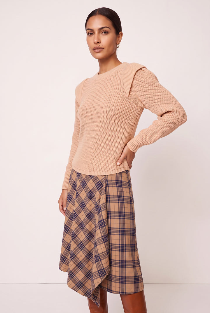 Shoulder-Detail Knit Top — Perdita