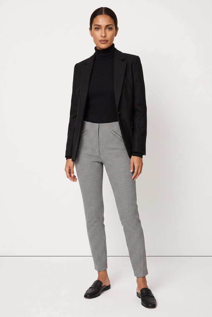 Micro-Check Tailored Pant — Camden