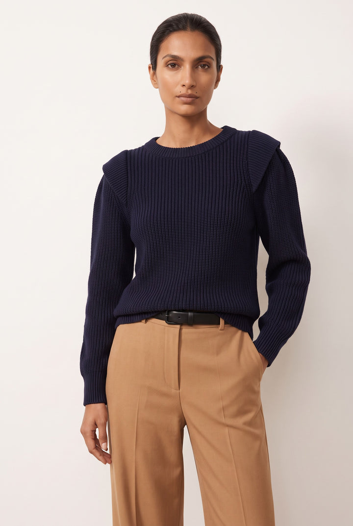 Shoulder-Detail Knit Top — Persephone