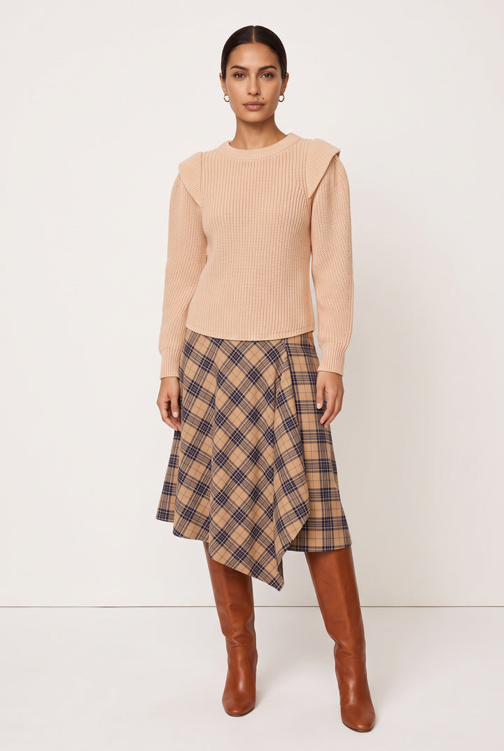 Shoulder-Detail Knit Top — Perdita