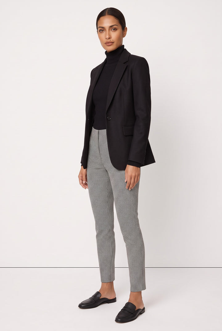 Micro-Check Tailored Pant — Camden