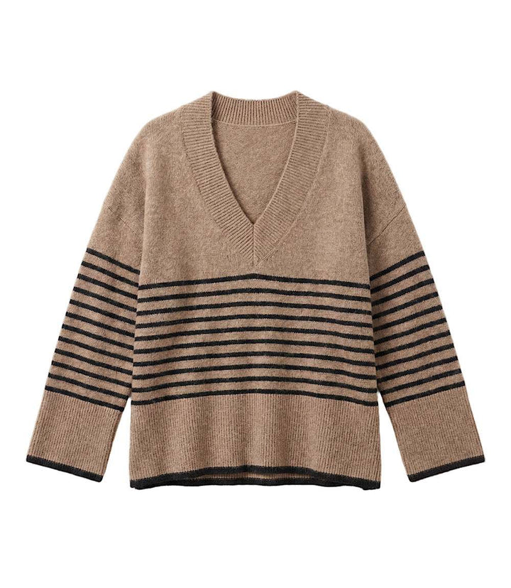 Stripe V-Neck Sweater