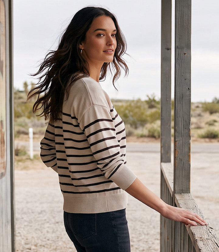 Stripe Crewneck Sweater