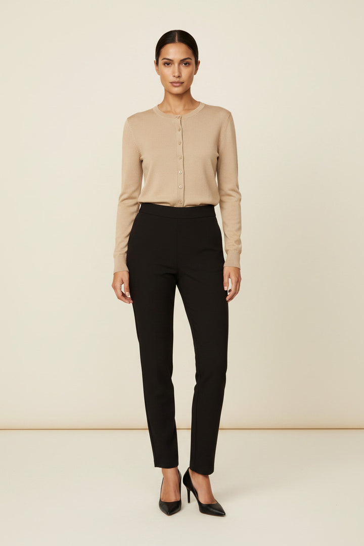 Crewneck Button-Up Cardigan — Xiomara