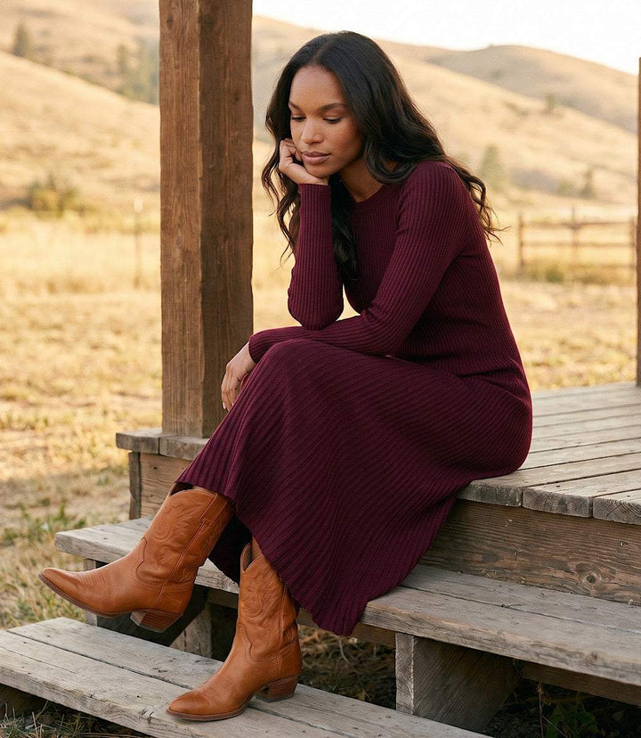 Seamless Sweater Midi Dress